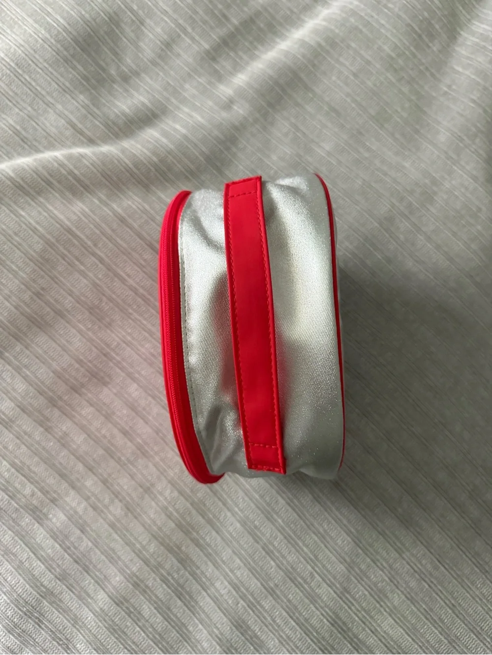 Makeup bag Clinique candy cane round makeup bag, organizer, travel case